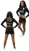 ADULT SIZING SASSY STRAPPY BACK UNIFORM TOP AND SIMPLE SAM SKIRT
