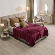 BURGUNDY LIGHT BLANKET BEAUTY SOFT AND WARM KING SIZE MADE IN MEXICO