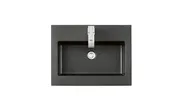 23.6" Single Sink Top, Charcoal Black