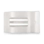 Flat Rectangle Hair Clip | Large | Coconut White