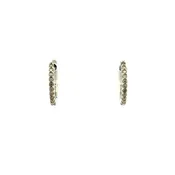 14K White Gold Diamond Mini Hoop Earrings