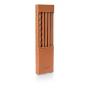Assorted Burnt Orange Candle Tapers 3-Pack