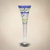 Barcelona Blue Hollow Flute   Set of 2