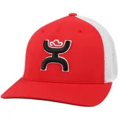 2112 RDWH - HOOEY  "COACH" RED/WHITE FLEXFIT HAT