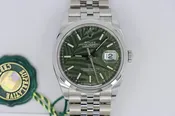 Rolex Datejust 36 126200 Palm Motif Dial Jubilee Band Box & Papers Year 2021