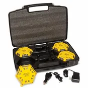 1167 Aervoe Four Pack Rechargeable Super Road Flares, Yellow Amber LEDs