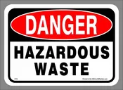 H115F 5 x 7 Hazardous Waste Sticker