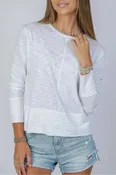Celia Perfect Length Tee in White - Long Sleeve