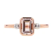 10K Rose Gold Morganite Fashion Ring