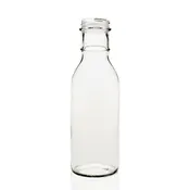 12 oz Clear Glass Ring Neck Sauce Bottle, 38-400