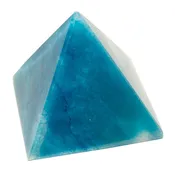 Alabaster Pyramid - Blue 3"