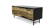 1102 Ebonized Maple Live Edge Solid Face Credenza 84" x 24"