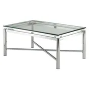 Chrome And Glass Cocktail Table