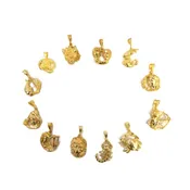 14k Yellow Gold Vintage Large Horoscope zodiac Signs