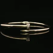 14K Yellow Gold Cartier-Look Nail Wrap Hinge Ring