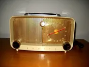 Mid Century Modern Zenith Radio White Half-Face |