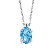 10KT .02CT (1)DIA/7X5 OV BL.TOPAZ PEND
