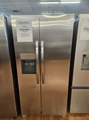 FRIGIDAIRE 22.3-CU FT STANDARD-DEPTH 33-IN WIDE SIDE-BY-SIDE REFRIGERATOR WITH ICE MAKER, WATER AND ICE DISPENSER (STAINLESS STEEL)