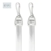 1/2" Smooth Clear PVC Baton with Metal Snap - 2 PC