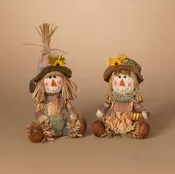 10"H Plush Harvest Sitting Scarecrow
