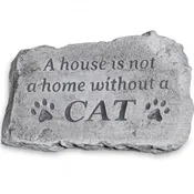 10" Garden Stone - A House Is Not A Home - Cat
