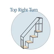 4 Step Catio Stairs - Top Right Turn