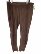 Soft Surroundings Size XL Brown microsuede Womens Pant