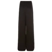 Black Bugle Bead Wide Leg Pant
