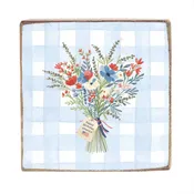 America 250 Flowers Block Sign