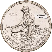 Engelhard 1 oz .999 Fine Silver Prospector Round - Secondary Market - Random Year
