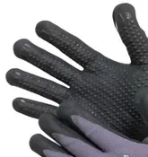 Black Polyester Shell with Textured Black Latex Coating Glove