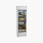 12.5 Cu. Ft. Single Glass Door Upright Display Cooler – Silver