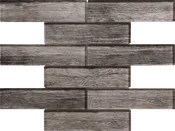Ash Wood Glass Tile 2×8 Linear (SOLD BY THE SHEET)