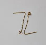 14K #9X8JTP 18K Dangly Cubic Zirconia Earrings