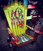 Adirondack Ski Chair with Bob Marley Art