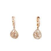 14K Rose Gold Diamond Earrings