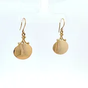 Gold Hand-Crafted Oval Earring