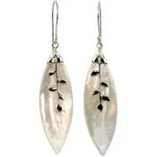 Alluring Marquis Vine Mother of Pearl Earrings