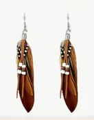 70s Hippie Feather Earrings