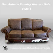 San Antonio Distressed Brown" Sofa