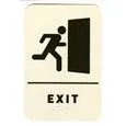 ADA Exit with Running Man With Braille