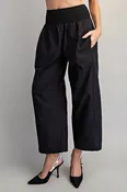 Black Smocked Pants