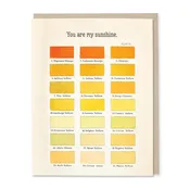 You Are My Sunshine Love Card