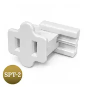 18/2 Female Slide On Vampire Plug, SPT-2, White, Breakaway Tab - Pack of 5