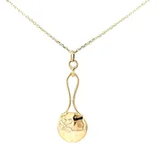 Gold Hand-Crafted Teardrop Pendant