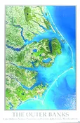 Outer Banks NC From Space Map