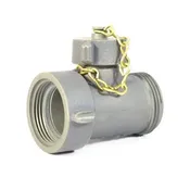 1 1/2″ NH x 1 1/2″ NH x 1″ NPSH  Aluminum T with cap &amp; chain
