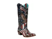 CORRAL BOOTS - Limited Edition Women's Liberty Eagle Snip Toe Hand Painted Tooled USA Western Boot A5149 — Trail West Nashville