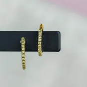 0.14 CTW Yellow Diamond Micro Huggie Earrings