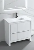 30" Freestanding Vanity Glossy White